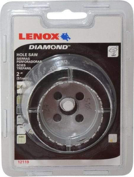 Lenox - 2" Diam, 1-5/8" Cutting Depth, Hole Saw - Diamond Grit Saw, Continuous Edge - Strong Tooling