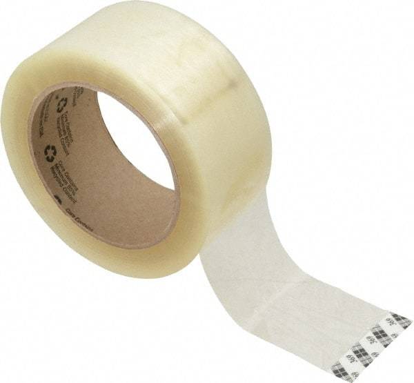 3M - 2" x 110 Yd Clear Rubber Adhesive Packaging Tape - Polypropylene Film Backing, 1.6 mil Thick, 38 Lb Tensile Strength, Series 369 - Strong Tooling