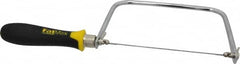 Stanley - 6-1/2" Steel Blade Coping Saw - ABS, TPR Handle, Ergonomic, 13-1/4" OAL, 4-3/4" Throat Depth - Strong Tooling