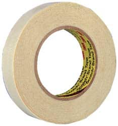 3M - 60 Yd Long x 1-1/2" Wide, Series 361, White Silicone Glass Cloth Tape - 7.5 mil Thick, 182 Lb/In Tensile Strength - Strong Tooling