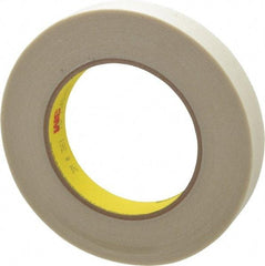 3M - 60 Yd Long x 3/4" Wide, Series 361, White Silicone Glass Cloth Tape - 7.5 mil Thick, 182 Lb/In Tensile Strength - Strong Tooling