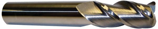 Accupro - 1" Diam 3 Flute Solid Carbide 0.09" Corner Radius End Mill - Strong Tooling