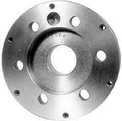 Buck Chuck Company - Adapter Back Plate for 12" Diam Self Centering Lathe Chucks - A1/A2-8 Mount, 4.062" Through Hole Diam, 7-7/8" OD, 1.406" Flange Height, Steel - Strong Tooling