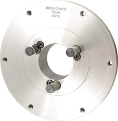 Buck Chuck Company - Adapter Back Plate for 8" Diam Self Centering Lathe Chucks - D1-4 Mount, 2.03" Through Hole Diam, 4.73mm ID, 8.13" OD, 1.068" Flange Height, Steel - Strong Tooling