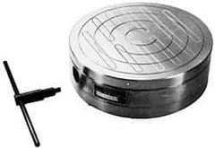 Suburban Tool - Standard Pole Round Permanent Magnetic Rotary Chuck - 16-1/4" Wide x 3" High, Ceramic - Strong Tooling