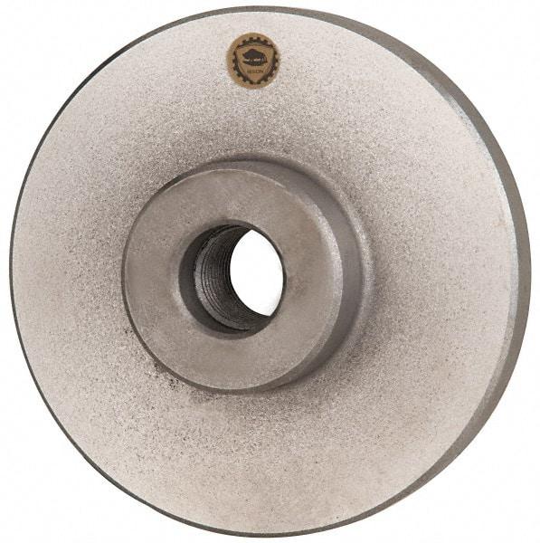 Bison - Adapter Back Plate for 5" Diam Self Centering Lathe Chucks - 1-10 Mount, 1" Through Hole Diam, 2.165mm ID, 5.079" OD, 0.709" Flange Height, Cast Iron - Strong Tooling