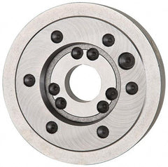 Bison - Adapter Back Plate for 10" Diam Independent & Self Centering Lathe Chucks - A1/A2-8 Mount, 3.17" Through Hole Diam, 5-1/2" ID, 9.96" OD, 1.7" Flange Height - Strong Tooling