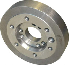 Bison - Adapter Back Plate for 8" Diam Independent & Self Centering Lathe Chucks - A1/A2-6 Mount, 2.17" Through Hole Diam, 4.19mm ID, 7.99" OD, 1.3" Flange Height - Strong Tooling