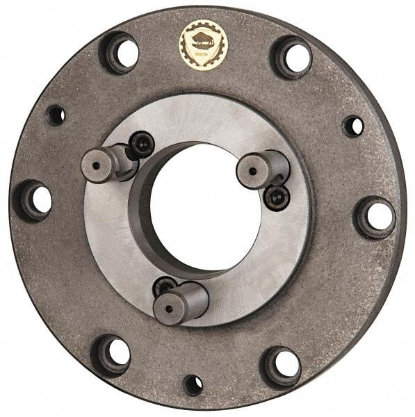 Pratt Burnerd America - Adapter Back Plate for 15" Diam Self Centering Lathe Chucks - L-3 Mount, 4.56" Through Hole Diam, Steel - Strong Tooling