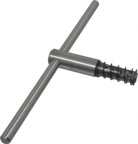 Bison - 10, 12" Chuck Diam Compatibility, Lathe Chuck Key - Compatible with 3-Jaw Chucks, 4-Jaw Chucks, 6-Jaw Chucks, Self Ejecting, 4-23/32" Body Length, 0.5512" Actual Key Square Size - Strong Tooling