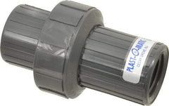 Plast-O-Matic - 1" PVC Check Valve - Inline, FNPT x FNPT, 150 WOG - Strong Tooling