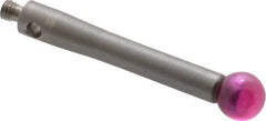 Fowler - 4 mm Ball Diameter, Stainless Steel Stem, M2 Thread, Ruby Point Ball Tip CMM Stylus - 20 mm Overall Length - Strong Tooling