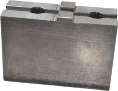 H & R Manufacturing - 18 to 21" Chuck Capacity, Tongue & Groove Attachment, Square Soft Lathe Chuck Jaw - Steel, 3" Btw Mount Hole Ctrs, 5-5/8" Long x 2" Wide x 3-13/16" High, 1/2" Groove - Strong Tooling