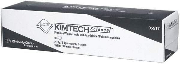 Kimtech - Dry Clean Room/Lab/Critical Task Wipes - Pop-Up, 16-5/8" x 14-3/4" Sheet Size, White - Strong Tooling