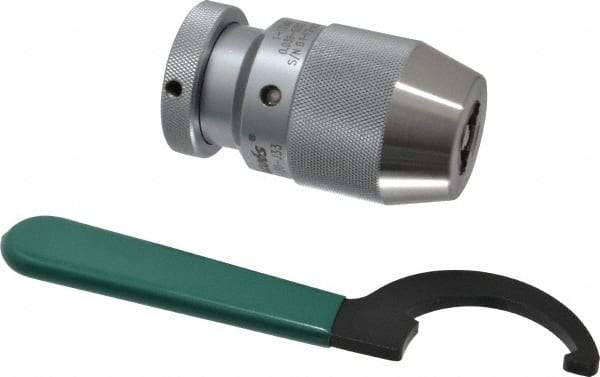 Jacobs - JT33, 1 to 13mm Capacity, Tapered Mount Drill Chuck - Keyless, 45.97mm Sleeve Diam, 87.88mm Open Length - Exact Industrial Supply