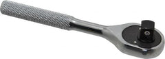 Proto - 3/8" Drive Pear Head Ratchet - Chrome Finish, 5" OAL, 24 Gear Teeth, Miniature/Stubby Head - Strong Tooling