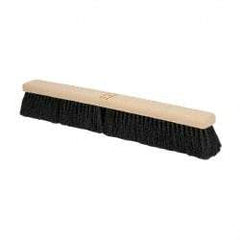 PRO-SOURCE - 24" General Purpose Polypropylene Push Broom - 3" Bristle Length, Plastic Block, Bolt-On Handle Connection, Handle Sold Separately - Strong Tooling