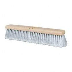 PRO-SOURCE - 18" General Purpose Polypropylene Push Broom - 3" Bristle Length, Plastic Block, Bolt-On Handle Connection, Handle Sold Separately - Strong Tooling