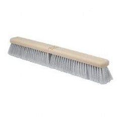 PRO-SOURCE - 24" General Purpose Polypropylene Push Broom - 3" Bristle Length, Plastic Block, Bolt-On Handle Connection, Handle Sold Separately - Strong Tooling