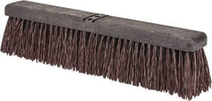 PRO-SOURCE - 18" Heavy Duty Palmyra Push Broom - 4" Bristle Length, Plastic Block, Bolt-On Handle Connection, Handle Sold Separately - Strong Tooling