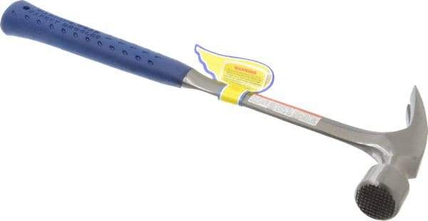 Estwing - 1-3/4 Lb Head, Straight Steel Framing Hammer - 16" OAL, 1-1/4" Face Diam, Milled Face, Steel Handle with Grip - Strong Tooling