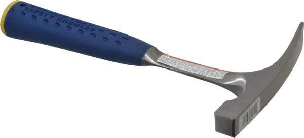 Estwing - 1 Lb Head Bricklayer's Hammer - 11" OAL, Steel Handle with Grip, 3/4" Face Diam - Strong Tooling