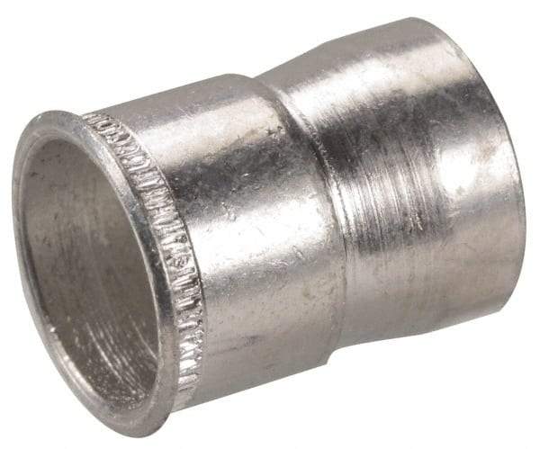 Made in USA - M3x0.50 Metric Coarse, Cadmium-Plated, Aluminum Knurled Rivet Nut Inserts - 0.76mm to 2.29mm Grip, 4.76mm Drill Size, 5.63mm Body Diam - Strong Tooling