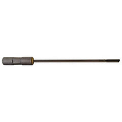 Made in USA - 9/32", 12" Flute Length, 13" Depth of Cut, Carbide-Tipped Shank, Single Flute Gun Drill - Strong Tooling