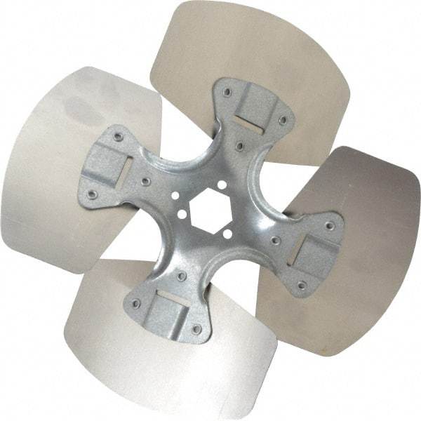 Made in USA - 10" Blade Diam, Commercial Fan Blade - Clockwise Rotation, 4 Blades - Strong Tooling