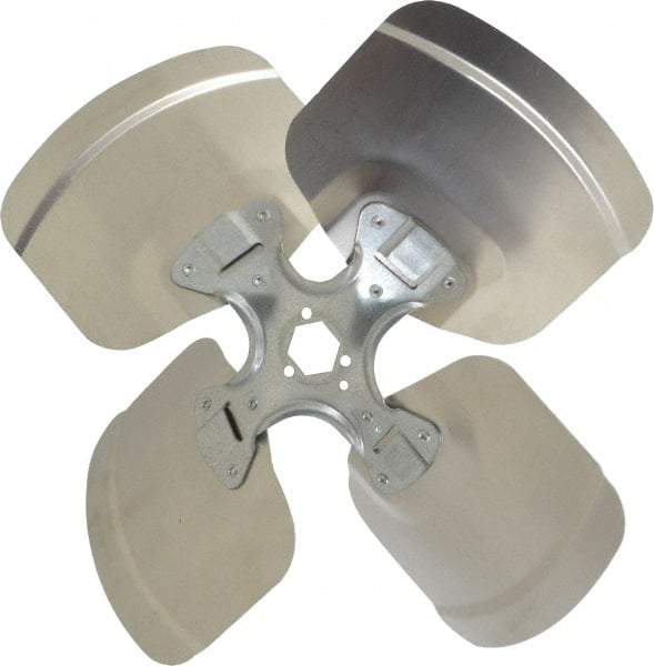 Made in USA - 14" Blade Diam, Commercial Fan Blade - Clockwise Rotation, 4 Blades - Strong Tooling