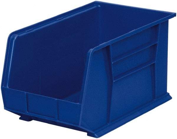 Akro-Mils - 60 Lb. Load Capacity, 18" Deep, Blue Polymer Hopper Stacking Bin - 10" High x 11" Wide x 18" Long - Strong Tooling