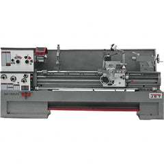 Jet - 18" Swing, 80" Between Centers, 230/460 Volt, Triple Phase Engine Lathe - 7MT Taper, 7-1/2 hp, 25 to 1,800 RPM, 3-1/8" Bore Diam, 40" Deep x 48-7/8" High x 136 -1/8" Long - Strong Tooling