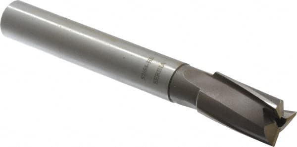 Value Collection - 57/64" Diam, 3/4" Shank, Diam, 3 Flutes, Straight Shank, Interchangeable Pilot Counterbore - Strong Tooling