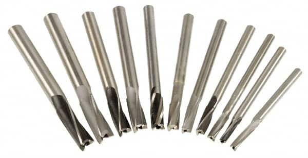 Value Collection - 11 Piece, 3 Flutes, Straight Shank, Interchangeable Pilot Counterbore Set - Strong Tooling