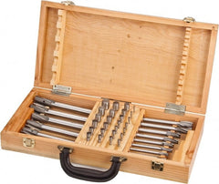 Value Collection - 39 Piece, 3 Flutes, Straight Shank, Interchangeable Pilot Counterbore Set - Strong Tooling