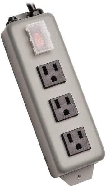 Tripp-Lite - 10 Outlets, 120 VAC15 Amps, 6' Cord, Power Outlet Strip - Keyhole, Tab Mount, 5-15 NEMA Configuration, 8-3/4" Strip - Strong Tooling