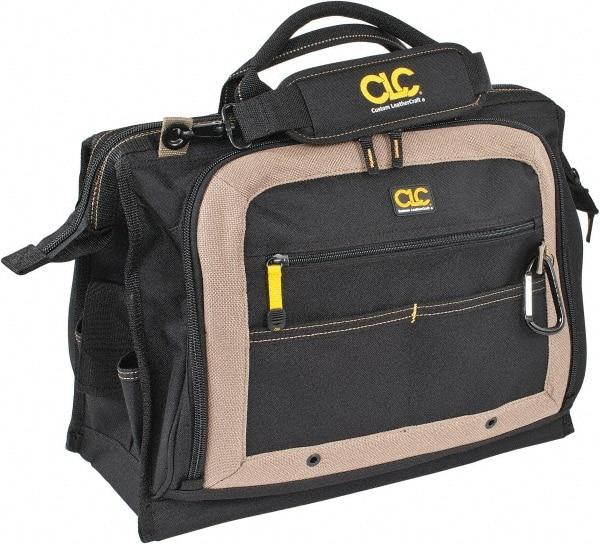 CLC - 58 Pocket Tan & Black Polyester Tool Bag - 18" Wide x 7" Deep x 14" High - Strong Tooling