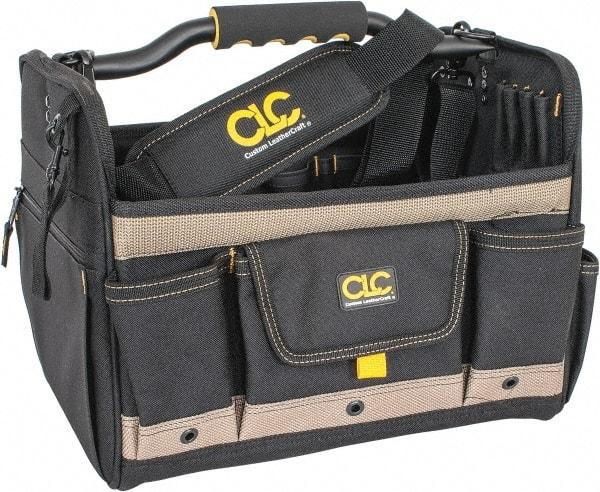 CLC - 21 Pocket Tan & Black Polyester Tool Tote - 14" Wide x 11" Deep x 11" High - Strong Tooling