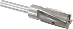 Value Collection - 1-1/8" Diam, 1/2" Shank, Diam, 4 Flutes, Straight Shank, Interchangeable Pilot Counterbore - Strong Tooling