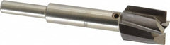 Value Collection - 21/32" Diam, 1/4" Shank, Diam, 4 Flutes, Straight Shank, Interchangeable Pilot Counterbore - Strong Tooling