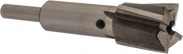 Value Collection - 3/4" Diam, 1/4" Shank, Diam, 4 Flutes, Straight Shank, Interchangeable Pilot Counterbore - Strong Tooling