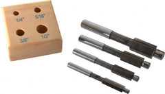 Value Collection - 1/4 to 1/2" Fillister Head Screw Compatible, High Speed Steel, Solid Pilot Counterbore Set - Strong Tooling