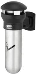 Rubbermaid - 0.6 Gal Stainless Steel Cigarette & Cigar Receptacle - 11-5/8" Wide x 18" High - Strong Tooling