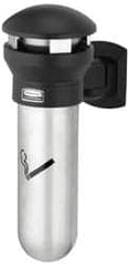 Rubbermaid - 0.6 Gal Stainless Steel Cigarette & Cigar Receptacle - 11-5/8" Wide x 18" High - Strong Tooling