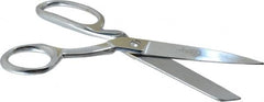 Clauss - 3-1/2" LOC, 8" OAL Chrome Plated Standard Shears - Right Hand, Chrome Plated Offset Handle, For General Purpose Use - Strong Tooling