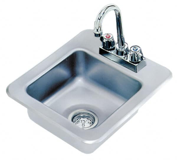 Advance Tabco - 9" Long x 9" Wide Inside, 1 Compartment, Stainless Steel Stainless Steel Drop In Sink - 20 Gauge, 12" Long x 14" Wide Outside, 5" Deep - Strong Tooling