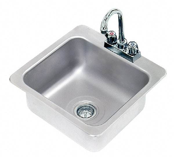 Advance Tabco - 16" Long x 14" Wide Inside, 1 Compartment, Stainless Steel Stainless Steel Drop In Sink - 20 Gauge, 19" Long x 18-1/2" Wide Outside, 8" Deep - Strong Tooling