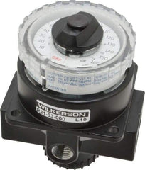 Wilkerson - 3/8 NPT Port, 180 CFM, Zinc Dial Air Regulator - 5 to 160 psi Range, 300 Max psi Supply Pressure, 1/4" Gauge Port Thread, 3.2" Wide x 4.19" High - Strong Tooling