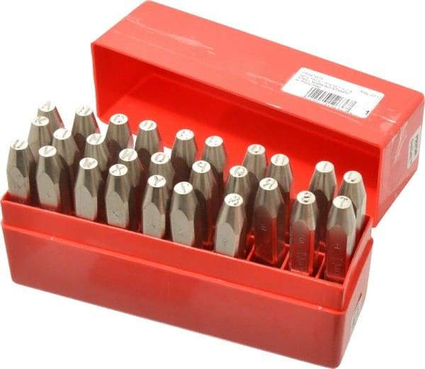 Pryor - 27 Piece, 3/16" Character Steel Stamp Set - Letters, Top Import Heavy Duty - Strong Tooling