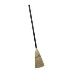 Rubbermaid - 38" OAL Corn Bristle Broom - 36" Long Wood Handle, 8" Bristle Length, 8" Wide - Strong Tooling